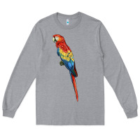 Scarlet Macaw Parrot Long Sleeve Tee | Teevron