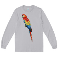 Moon Dust Scarlet Macaw Parrot Long Sleeve Tee - LillyAllenDesigns
