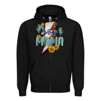Black boy mama lightning bold Zipper Hoodie - NancyCooperArtShop