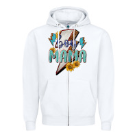 White boy mama lightning bold Zipper Hoodie - NancyCooperArtShop