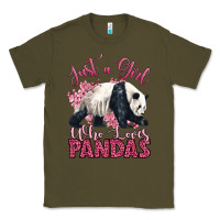 Army Green just a girl who loves pandas Classic Tee - LillyAllenDesigns