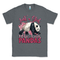Charcoal Heather just a girl who loves pandas Classic Tee - LillyAllenDesigns