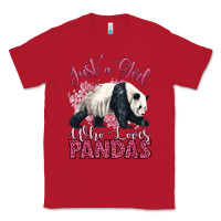 Red just a girl who loves pandas Classic Tee - LillyAllenDesigns