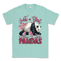 Seafoam just a girl who loves pandas Classic Tee - LillyAllenDesigns