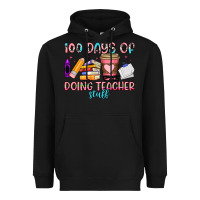 Black 100 days of doing teacher stuff Heavyweight Hoodie - Artiststas