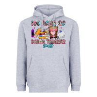 Heather Grey 100 days of doing teacher stuff Heavyweight Hoodie - Artiststas
