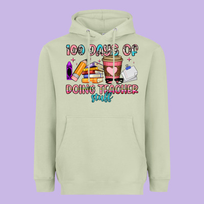100 Days Of Doing Teacher Stuff Heavyweight Hoodie Designed By Artiststas