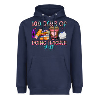 Navy 100 days of doing teacher stuff Heavyweight Hoodie - Artiststas