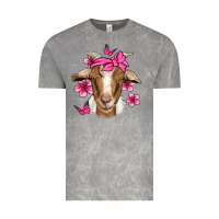 Cloud Rock pink floral bandana goat Vintage Tee - Jasminsmagicworld