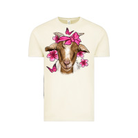 Vintage Arctic pink floral bandana goat Vintage Tee - Jasminsmagicworld