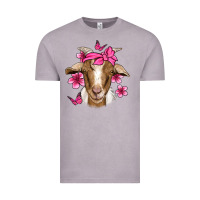 Vintage Zinc pink floral bandana goat Vintage Tee - Jasminsmagicworld