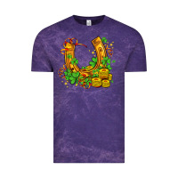 Cloud Purple horseshoe with shamrocks and coin Vintage Tee - AdoDesignShop