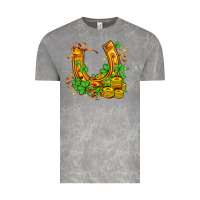 Cloud Rock horseshoe with shamrocks and coin Vintage Tee - AdoDesignShop