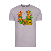 Vintage Zinc horseshoe with shamrocks and coin Vintage Tee - AdoDesignShop