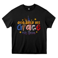 Black god shed his grace on thee Heavy Core Tee - texasbilliewilder