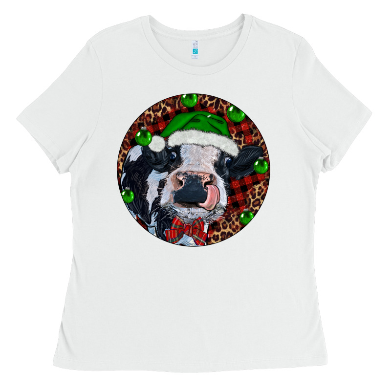 Baby Cow Christmas Ladies Tee by RanaPortraitStore | Teevron