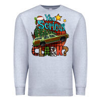Heather Grey you serious clark with christmas car Premium Sweatshirt - Jasminsmagicworld
