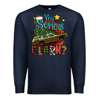 Navy you serious clark with christmas car Premium Sweatshirt - Jasminsmagicworld