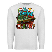 Oatmeal Heather you serious clark with christmas car Premium Sweatshirt - Jasminsmagicworld