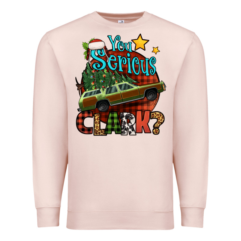 You Serious Clark With Christmas Car Premium Sweatshirt by Jasminsmagicworld | Teevron