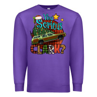 Purple you serious clark with christmas car Premium Sweatshirt - Jasminsmagicworld