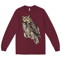 Great Horned Owl Long Sleeve Tee | Teevron