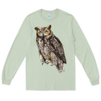 Matcha Great Horned Owl Long Sleeve Tee - LillyAllenDesigns