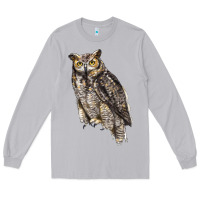 Moon Dust Great Horned Owl Long Sleeve Tee - LillyAllenDesigns