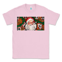 Bubblegum Pink christmas with santa Classic Tee - AdoDesignShop