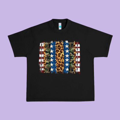 Usa Army Pattern Brushstroke Urban Heavy Tee Designed By Artiststas