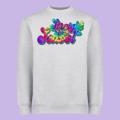 Straight Back To School Heavyweight Sweatshirt Designed By Jahusdesignshop