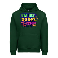 Forest Green i'm like 2024 done Urban Hoodie - CowGirlArtShop