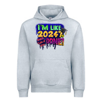 Heather Grey i'm like 2024 done Urban Hoodie - CowGirlArtShop