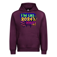 Mauve Wine i'm like 2024 done Urban Hoodie - CowGirlArtShop