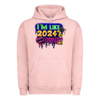 Pigment Salmon i'm like 2024 done Urban Hoodie - CowGirlArtShop