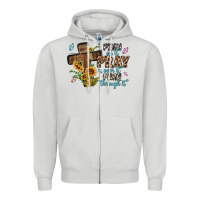 Dove Grey pray on it pray over it pray through it Zipper Hoodie - MaliasSmallBusiness