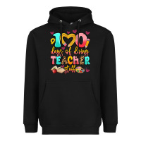 Black 100 days of doing teacher stuff Heavyweight Hoodie - Artiststas
