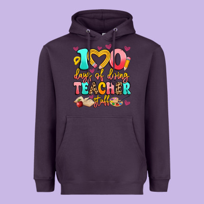 100 Days Of Doing Teacher Stuff Heavyweight Hoodie Designed By Artiststas