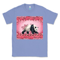 Colony Blue Panda With Sakura Blooms Classic Tee - LillyAllenDesigns