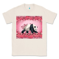 Natural Panda With Sakura Blooms Classic Tee - LillyAllenDesigns