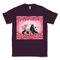 Plum Panda With Sakura Blooms Classic Tee - LillyAllenDesigns