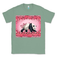 Sage Panda With Sakura Blooms Classic Tee - LillyAllenDesigns