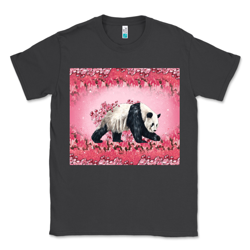 Panda With Sakura Blooms Classic Tee by LillyAllenDesigns | Teevron