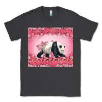 Smoke Panda With Sakura Blooms Classic Tee - LillyAllenDesigns
