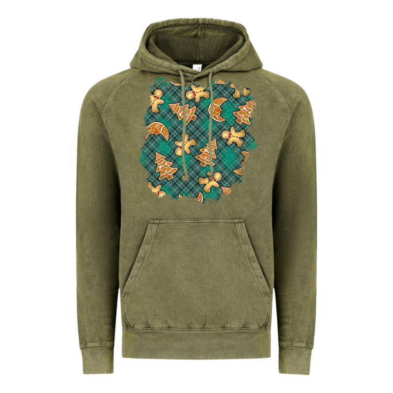 Christmas Gingerbread Cookies Patch Vintage Hoodie by BundleAndBundleShop | Teevron