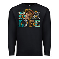 Black western momlife skull with bandana Premium Sweatshirt - Jasminsmagicworld