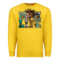 Lemon western momlife skull with bandana Premium Sweatshirt - Jasminsmagicworld