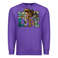Purple western momlife skull with bandana Premium Sweatshirt - Jasminsmagicworld