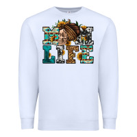 White western momlife skull with bandana Premium Sweatshirt - Jasminsmagicworld