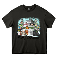 Asphalt merry christmas gnomes Heavy Core Tee - Zillion Design Studio